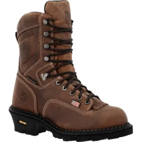 Georgia Boot Men's Crazy Horse USA Logger Waterproof Work Boot GB00539