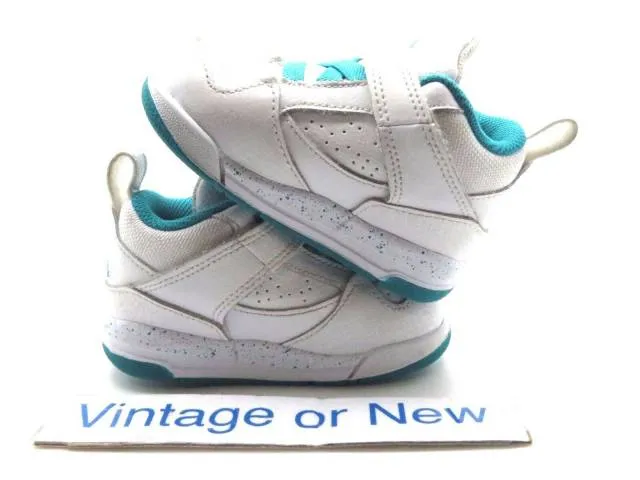 Girls Nike Air Jordan Flight 45 White Turbo Green Volt I...