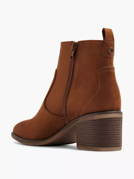 Graceland  Brown Western Style Ankle Boot