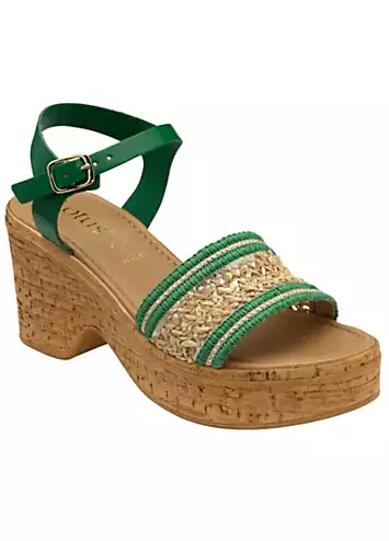 Green Chelsia Sandals by Lotus | Look Again