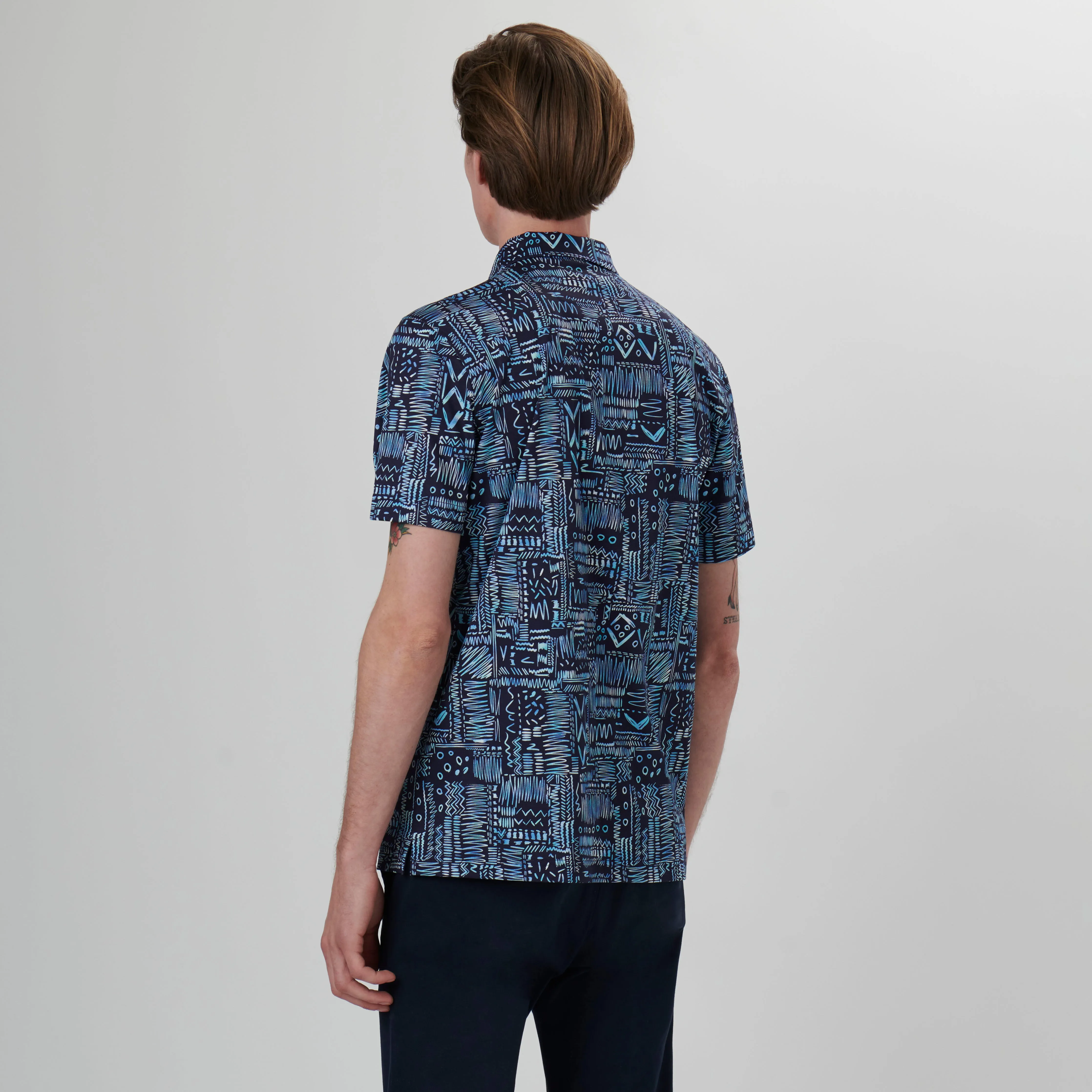 Hendrix Abstract Print Polo Shirt