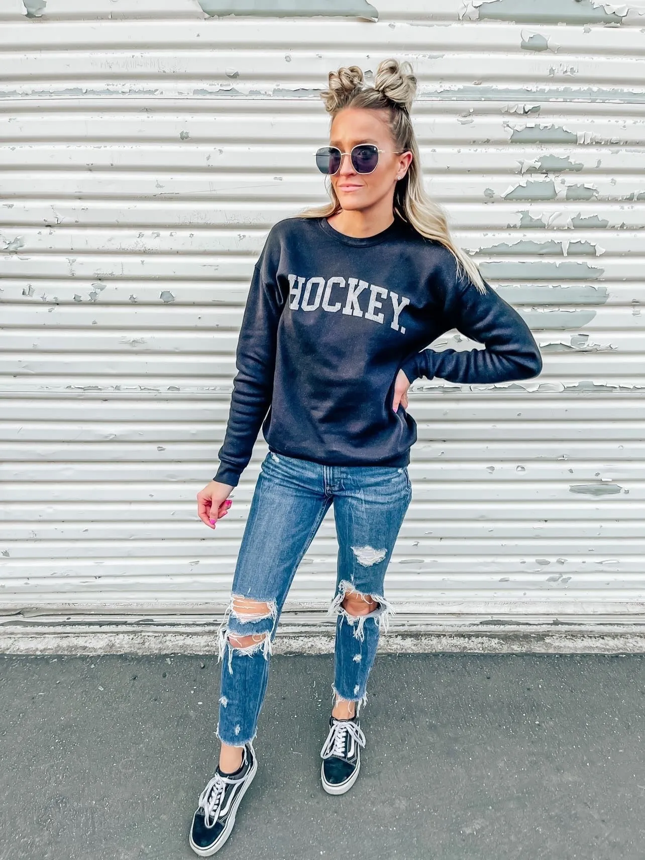 HOCKEY Crewneck Pullover Sweatshirt