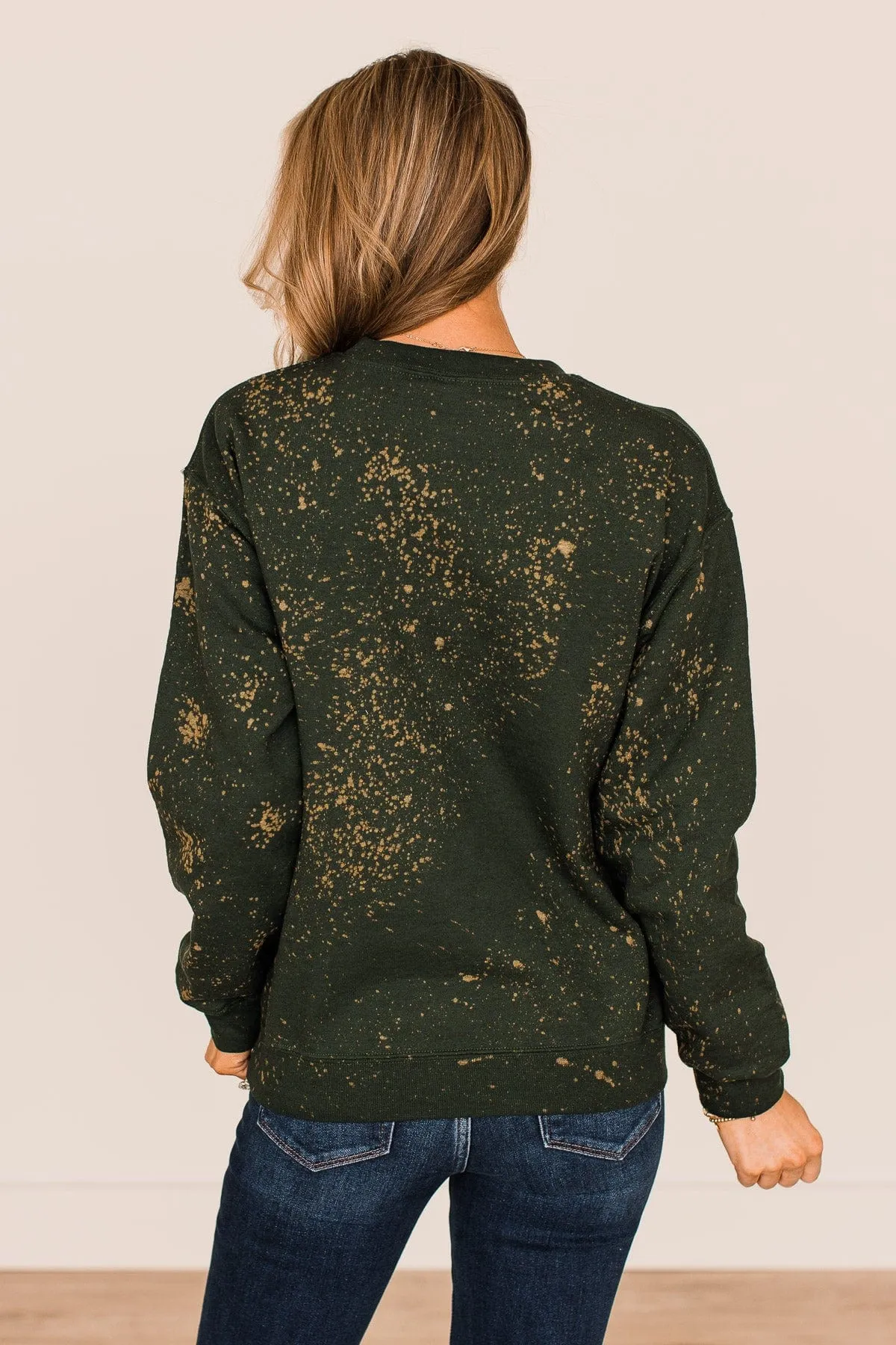 Holly Jolly Bleached Pullover- Wintergreen