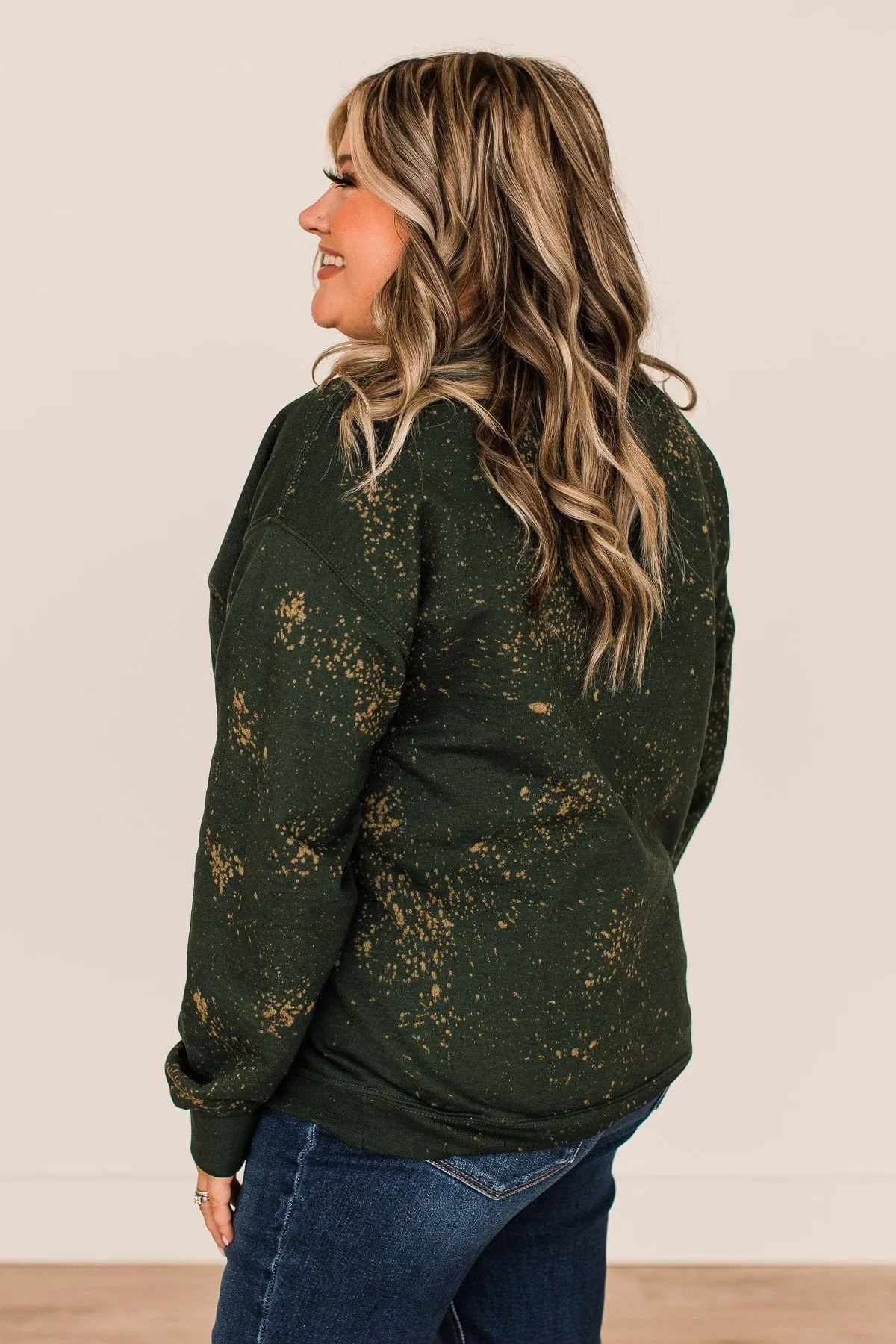 Holly Jolly Bleached Pullover- Wintergreen