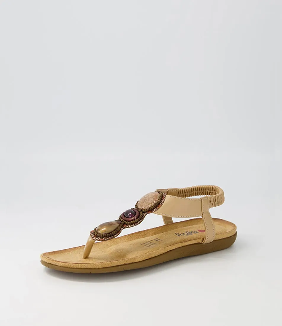 I LOVE BILLY Fauren Camel Multi Sandals