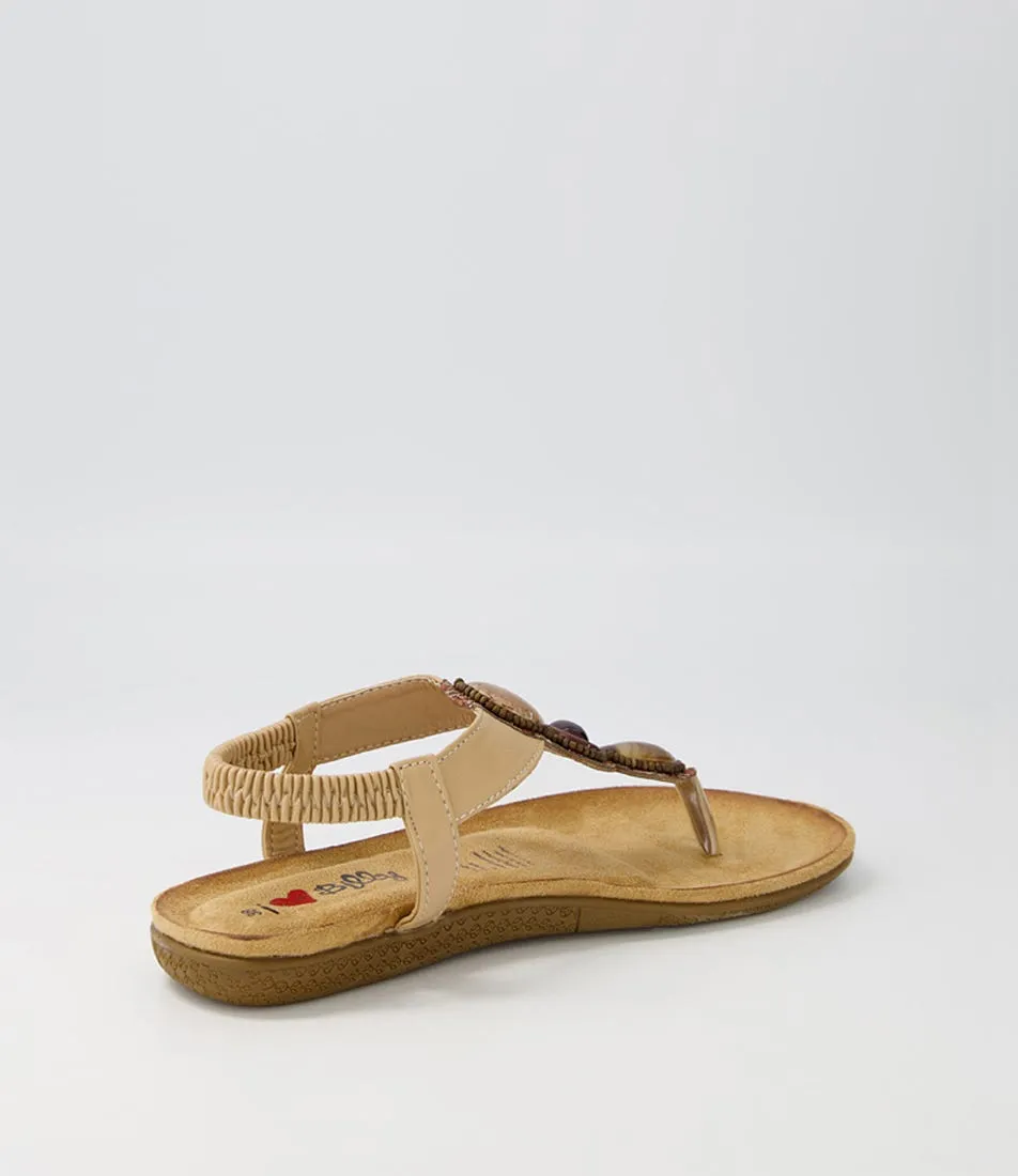 I LOVE BILLY Fauren Camel Multi Sandals