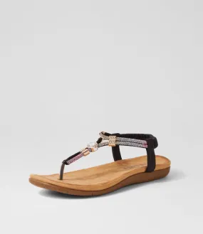 I LOVE BILLY Fessa Black Multi Sandals