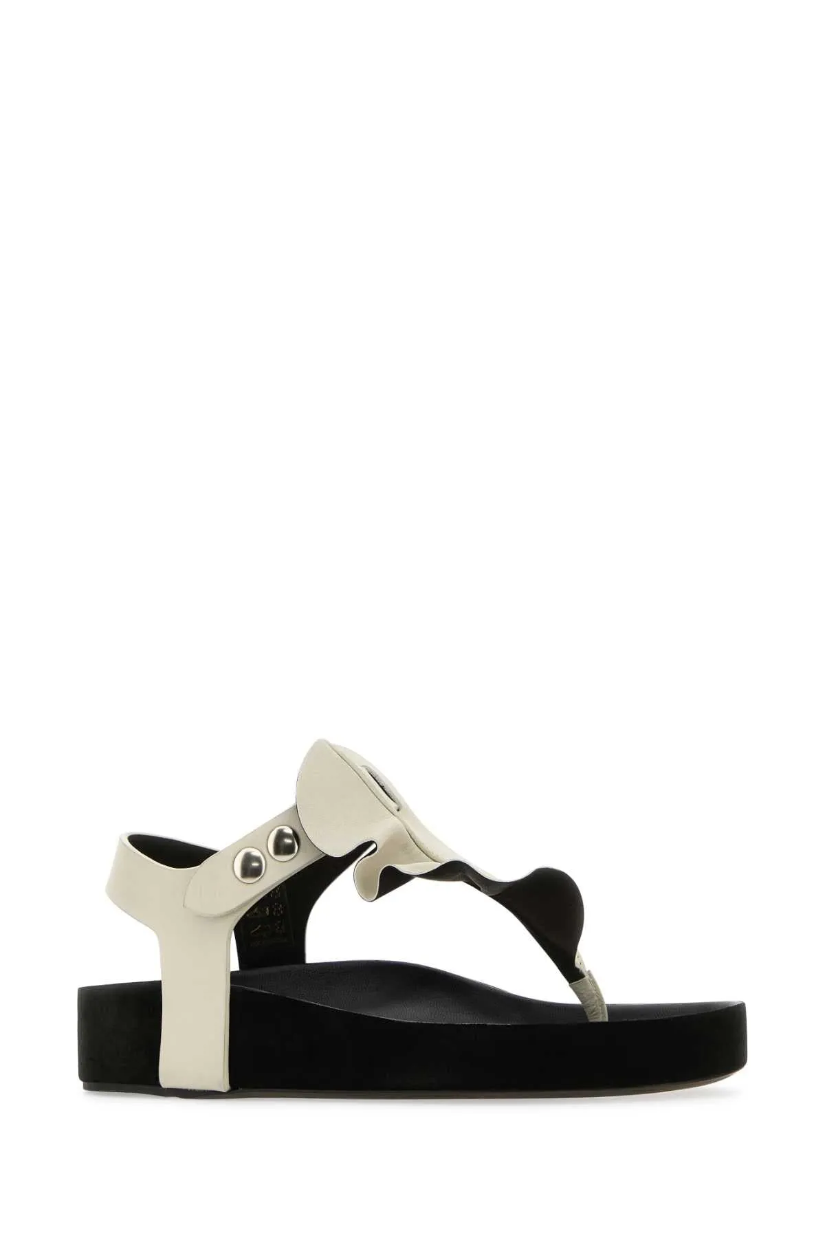 Isabel Marant Chalk Leather Isela Thong Sandals