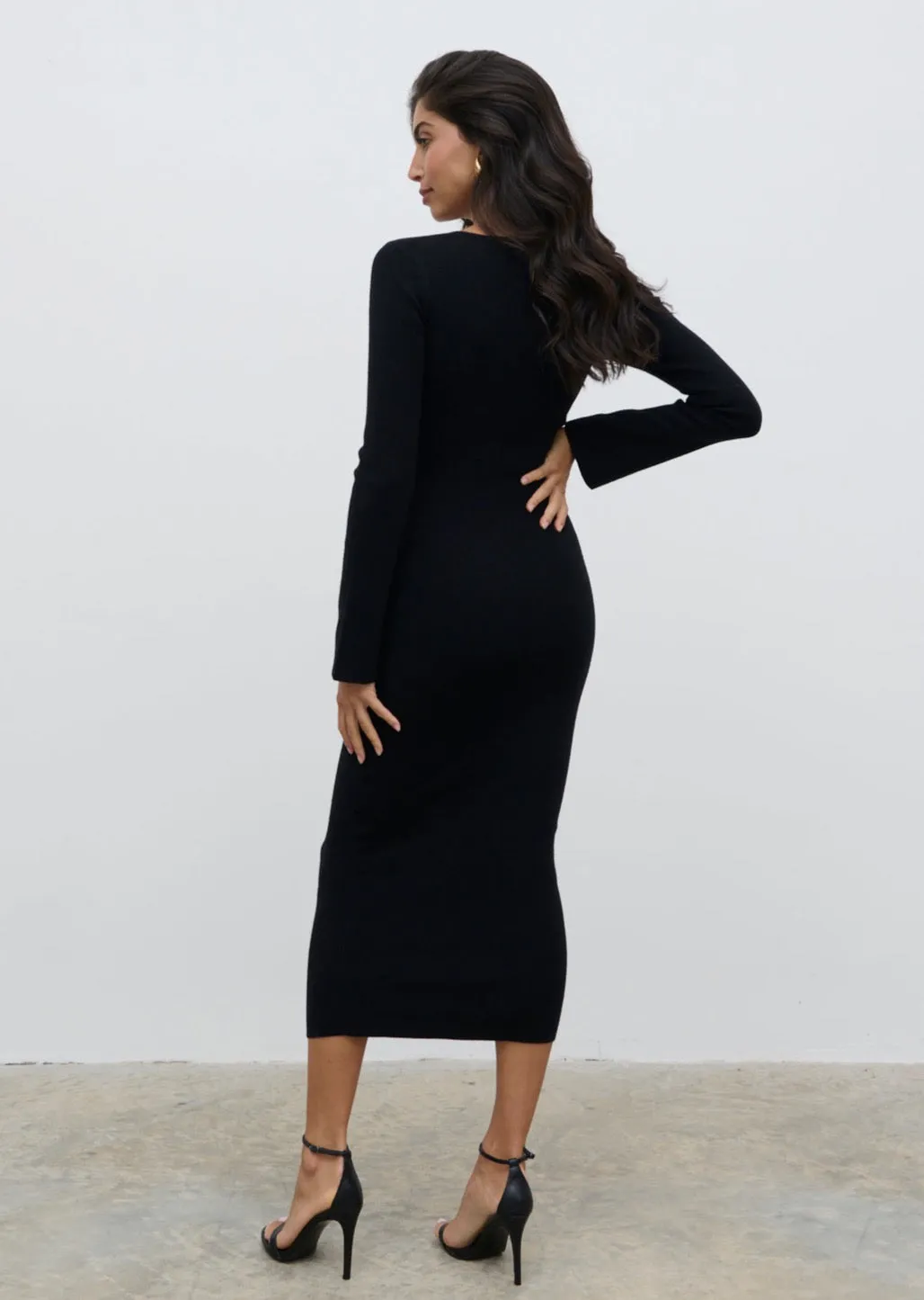 Jacklin Wrap Midaxi Dress - Black