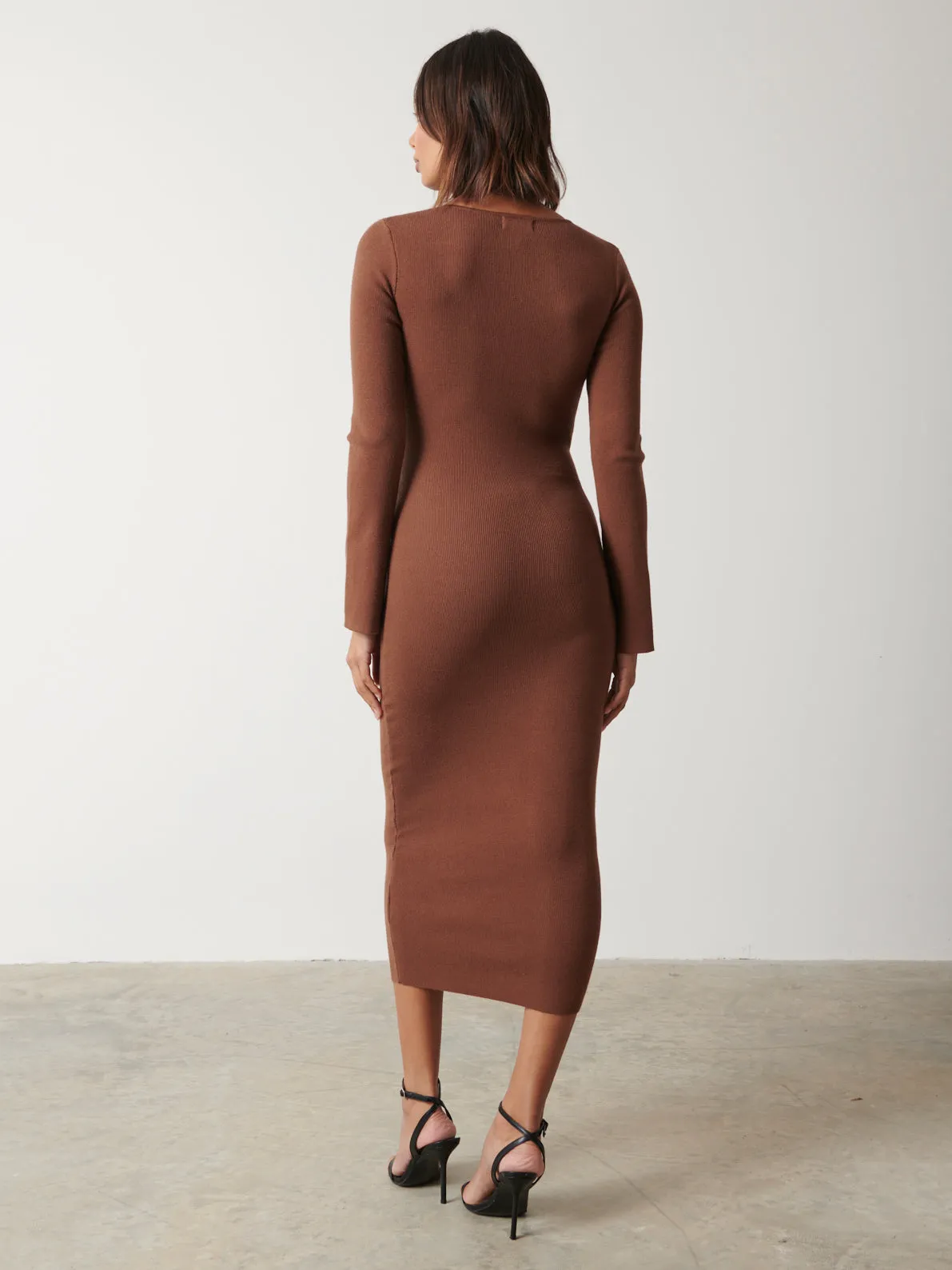 Jacklin Wrap Midaxi Dress - Brown