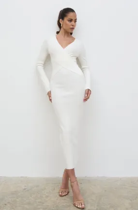 Jacklin Wrap Midaxi Dress - Cream