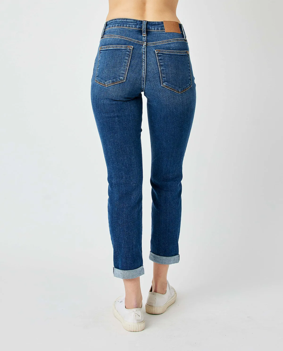 Judy Blue Mid Rise Destroy Slim Jeans