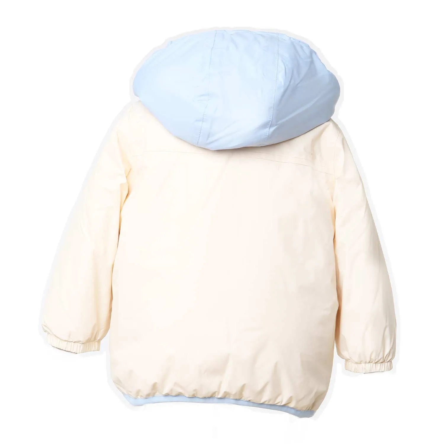 K-Way Beige And Light Blue Claudine Orsetto Jacket For Baby Boys