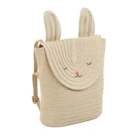 Kids Meri Meri Raffia Bunny Backpack - Beige