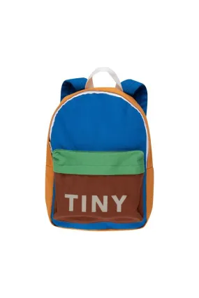 Kids Tinycottons Color Block Backpack - Blue/Emerald