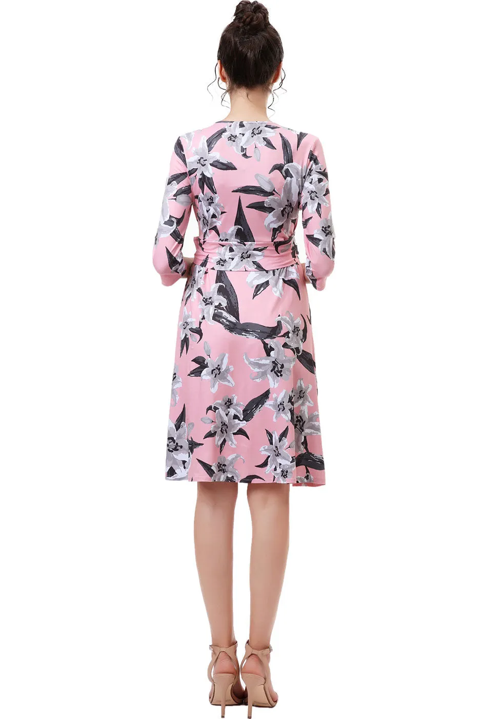 Kimi + Kai Maternity GracieNursing Faux Wrap Dress