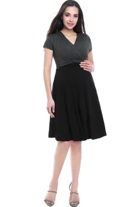 Kimi + Kai MaternitySarah Faux Wrap Nursing Dress