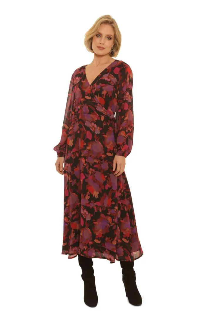 Ladies Pomodoro Floral Wrap Dress