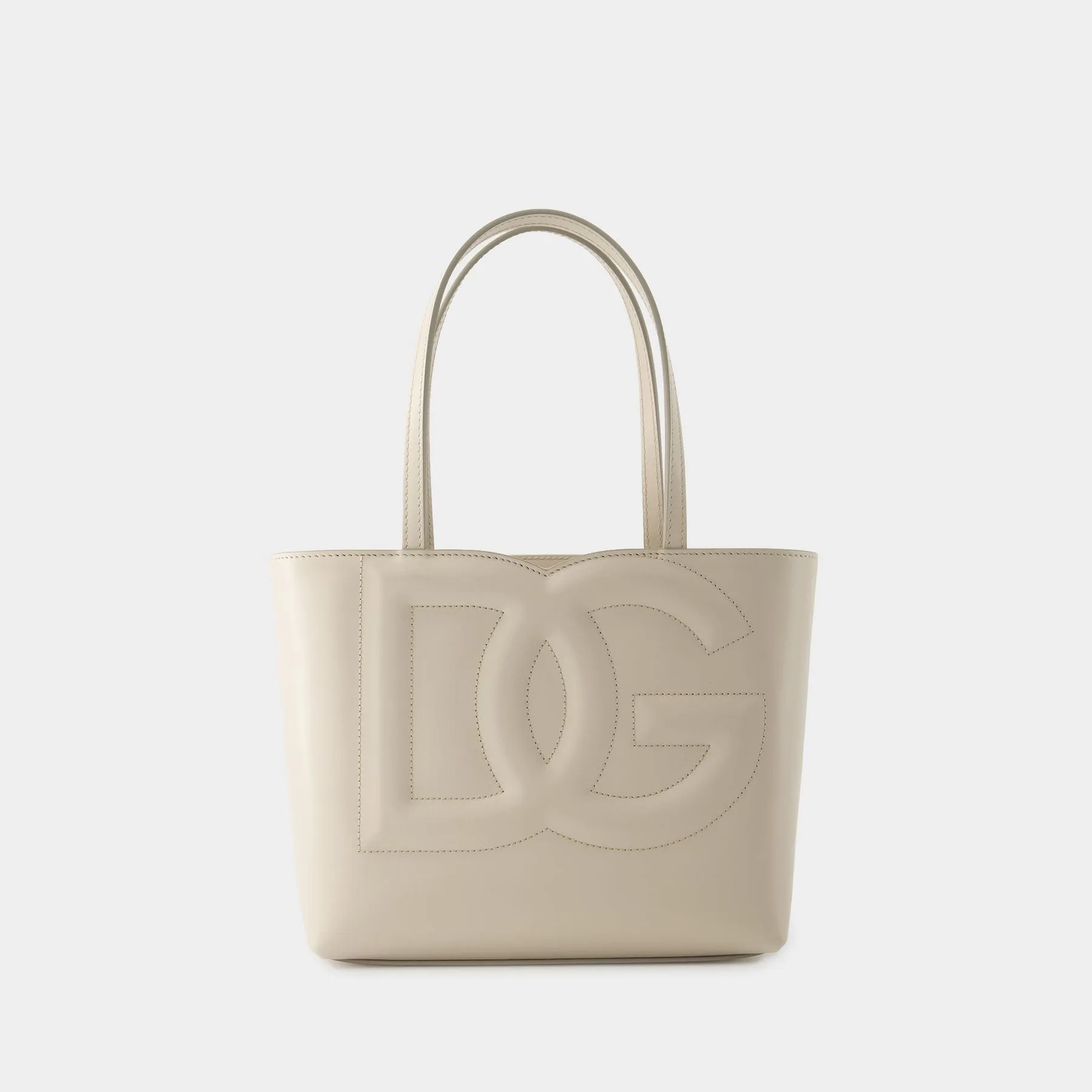 Logo Tote - Dolce&Gabbana - Leather - Ivory