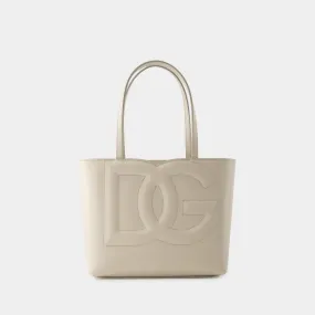 Logo Tote - Dolce&Gabbana - Leather - Ivory