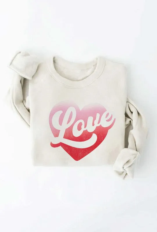 LOVE Graphic Pullover Sweatshirt