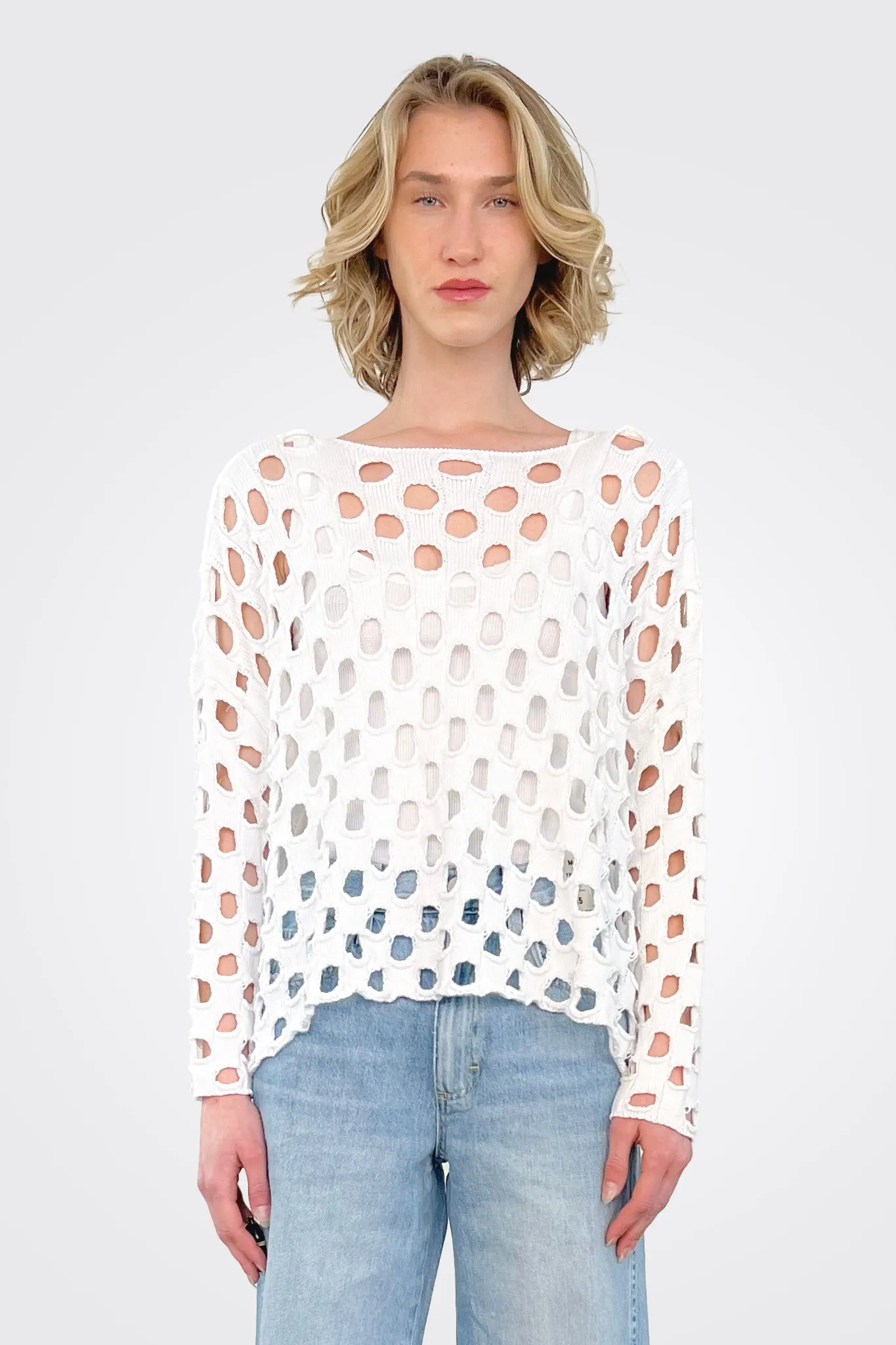 Lula Cutout Pullover - White