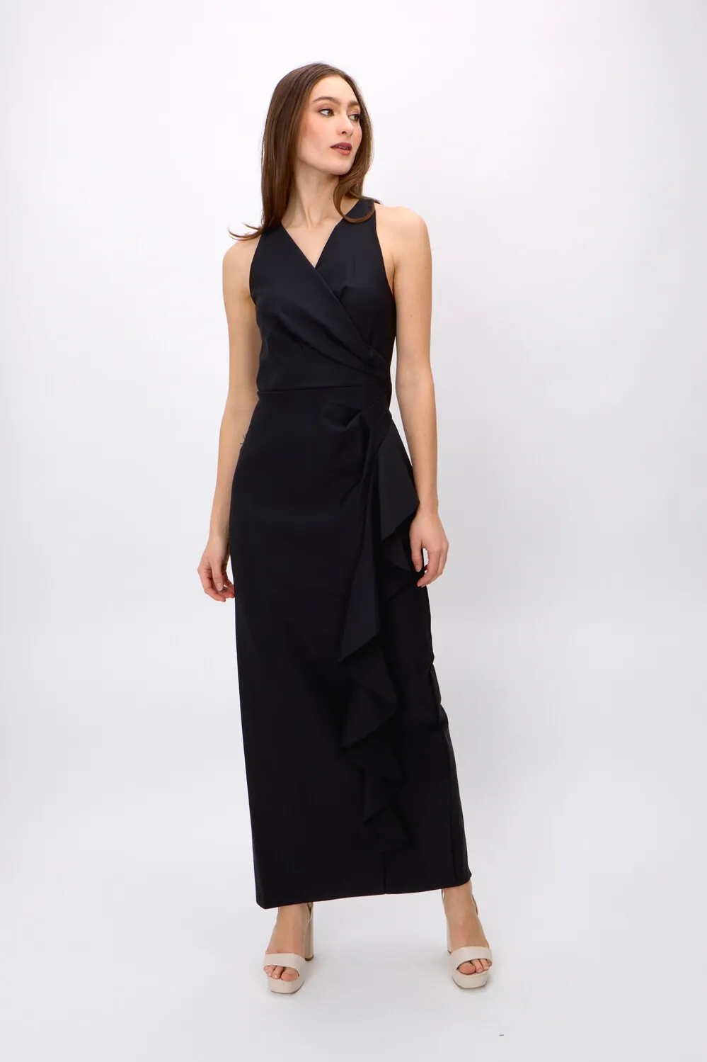 Maxi Wrap V-neck Dress Style 5134295