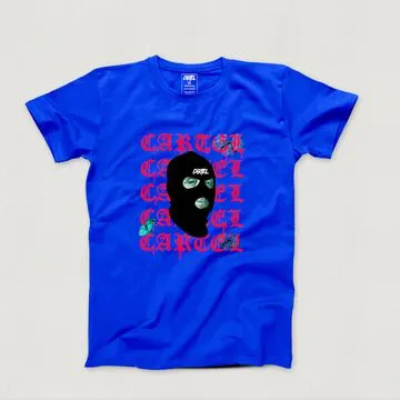 MEN CARTEL BEN FRANK SKI MASK T-SHIRT COLOR ROYAL