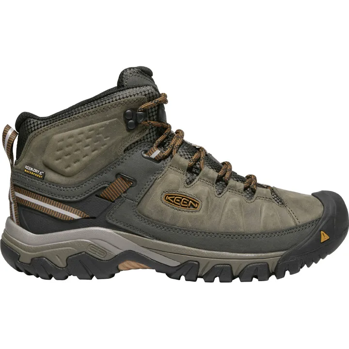 Men’s Keen Targhee III Mid Waterproof Boot – Black Olive/Golden Brown