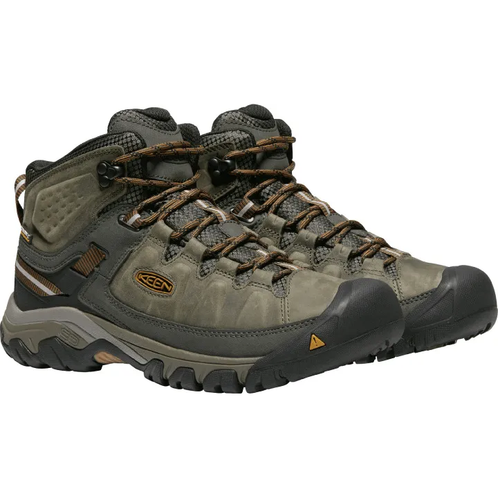 Men’s Keen Targhee III Mid Waterproof Boot – Black Olive/Golden Brown