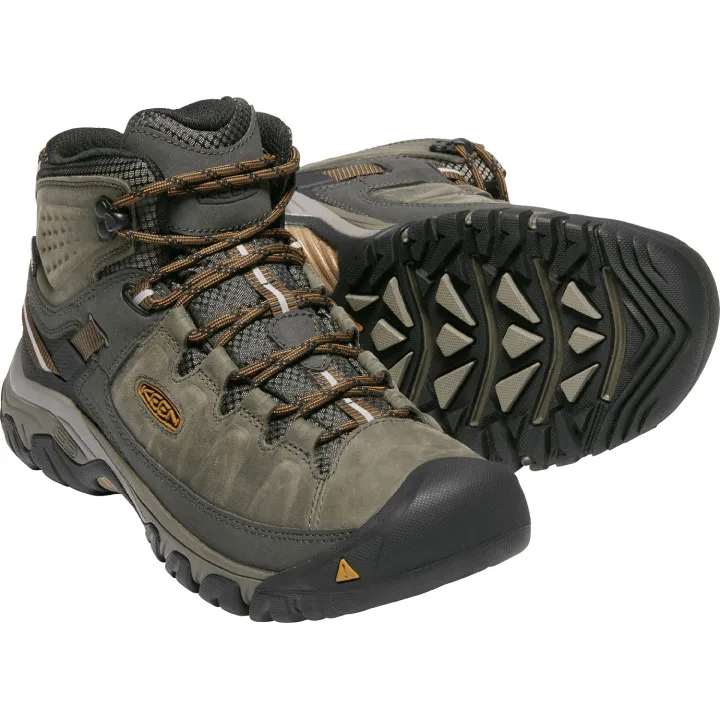 Men’s Keen Targhee III Mid Waterproof Boot – Black Olive/Golden Brown