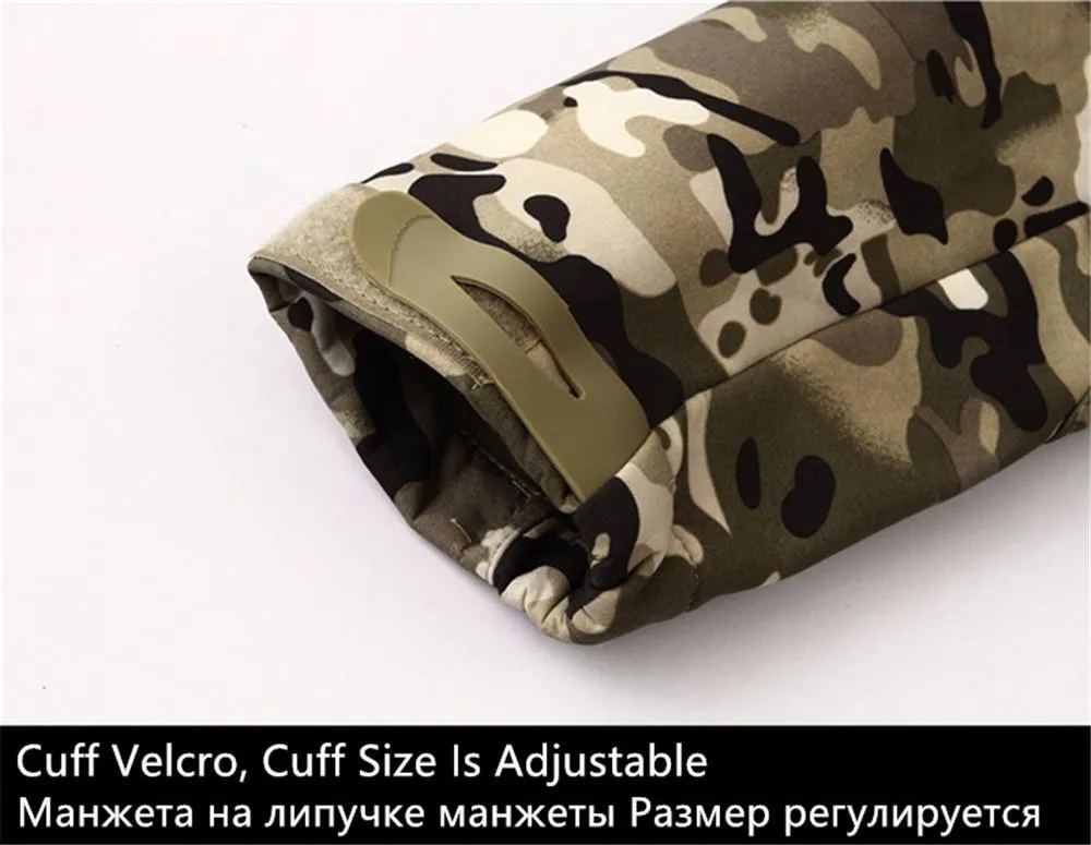 Military Style Camouflage Men's Softshell US Army Tactical Hooded Jacket