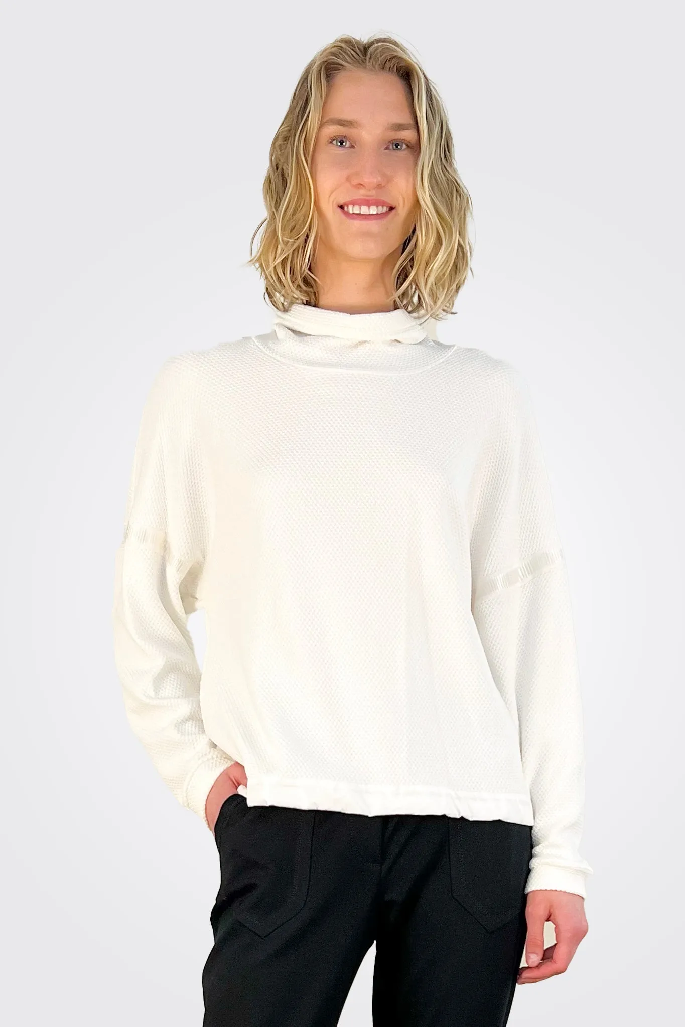 Mockneck Pullover - Cream