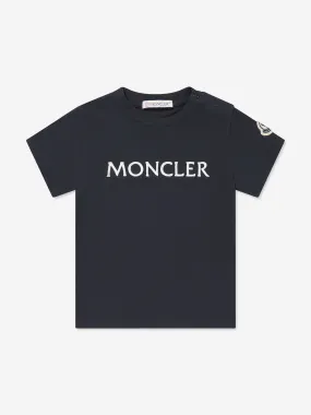 Moncler Enfant Baby Girls Logo T-Shirt in Navy