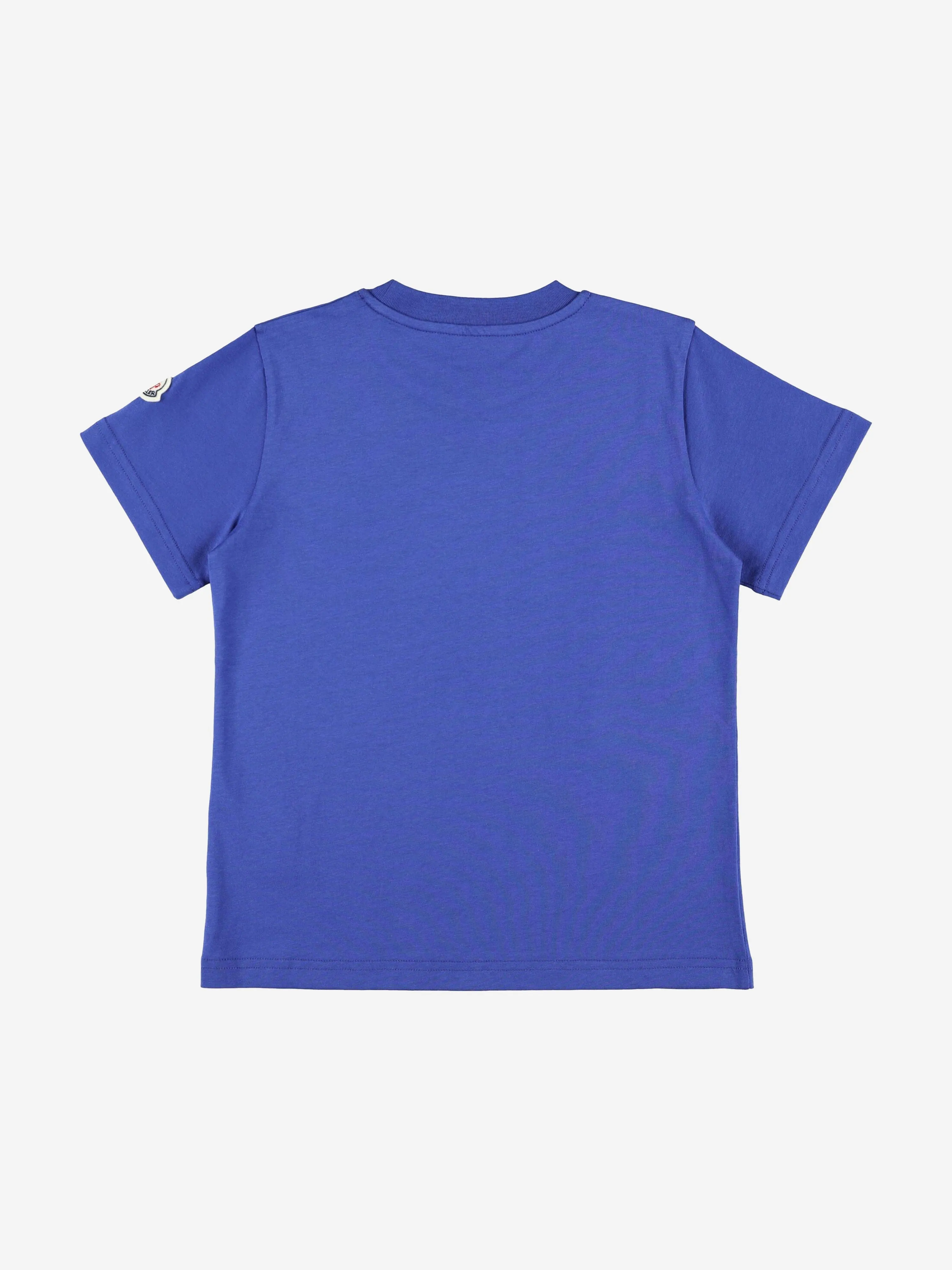 Moncler Enfant Boys Logo T-Shirt in Blue