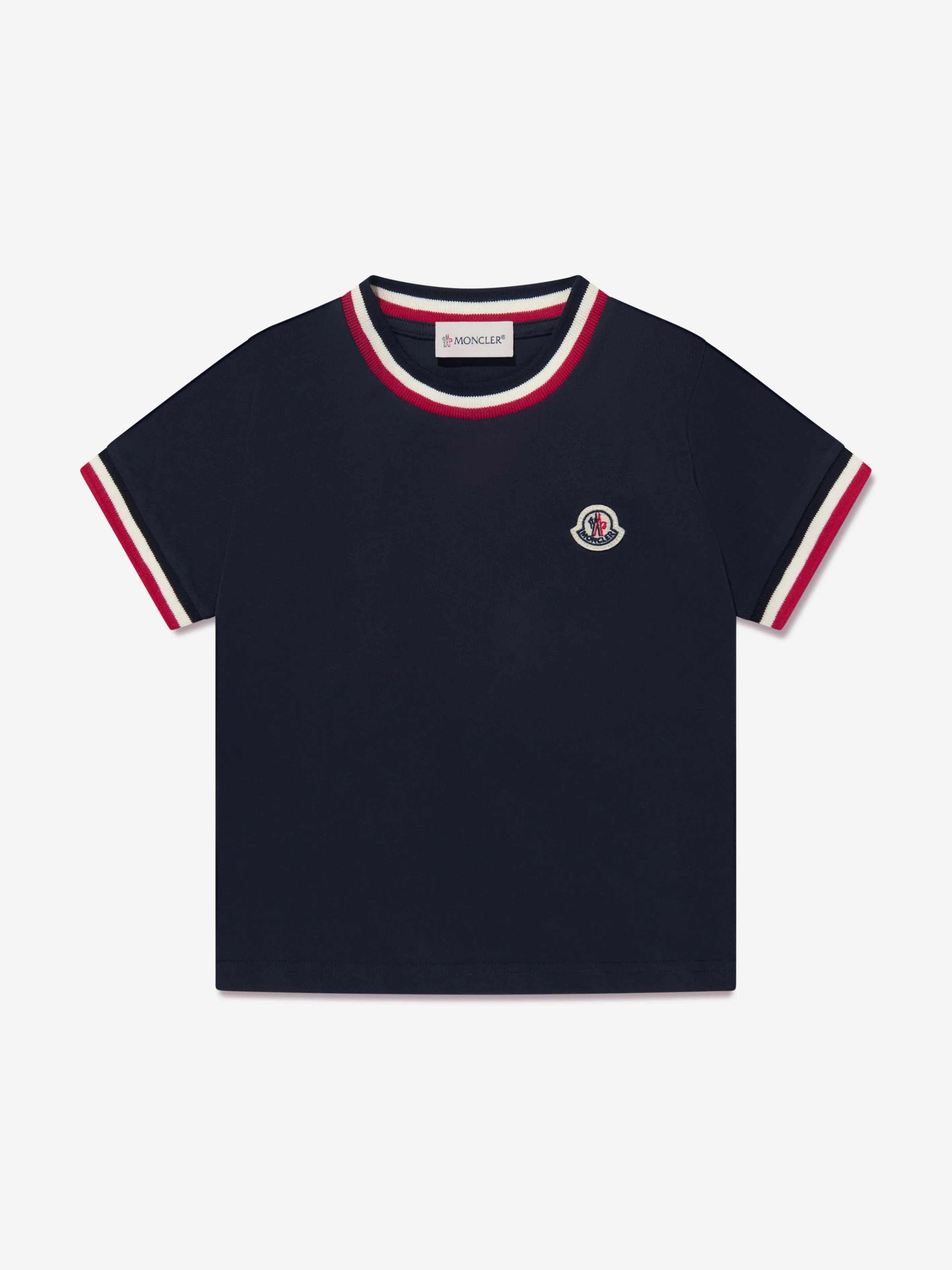 Moncler Enfant Boys Logo T-Shirt in Navy