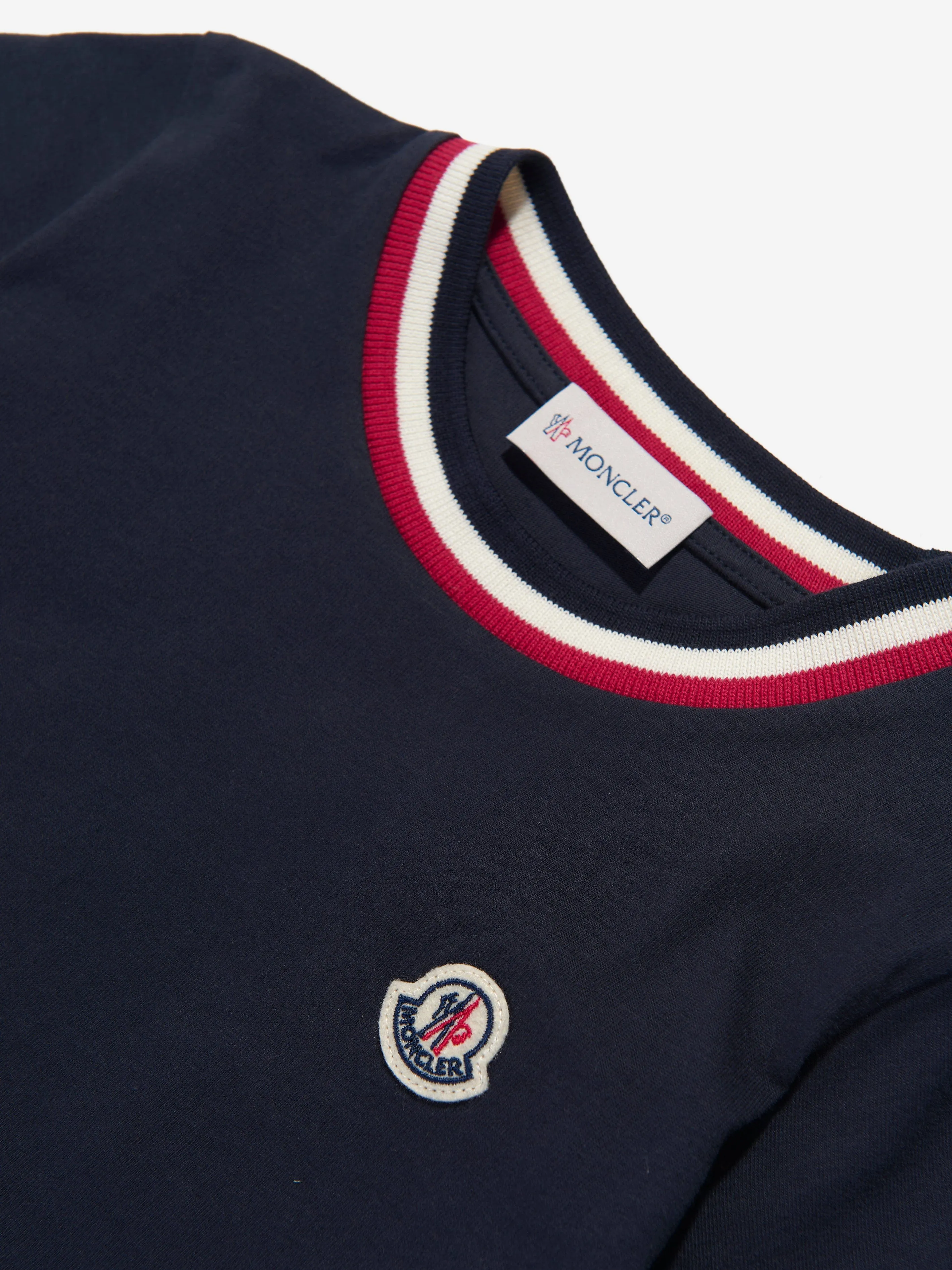 Moncler Enfant Boys Logo T-Shirt in Navy