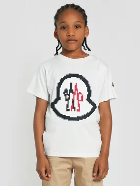 Moncler Enfant Boys Logo T-Shirt in White