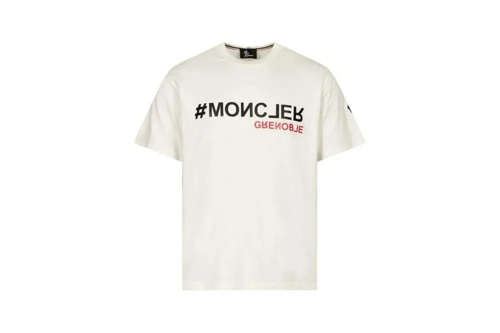 Moncler Grenoble Logo Print T-Shirt White