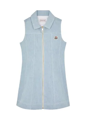 MONCLER KIDS Logo denim dress (8-10 years) -                         -                     -                