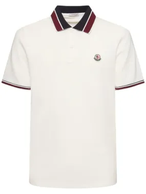 Moncler   Logo cotton piquet polo shirt 