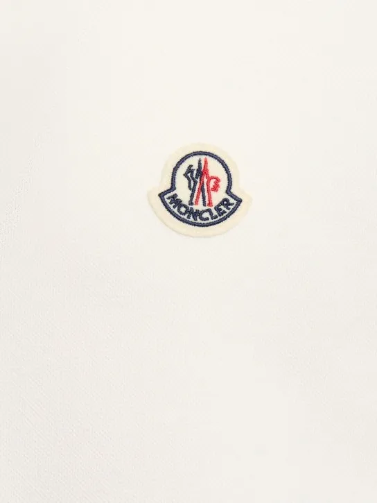 Moncler   Logo cotton piquet polo shirt 