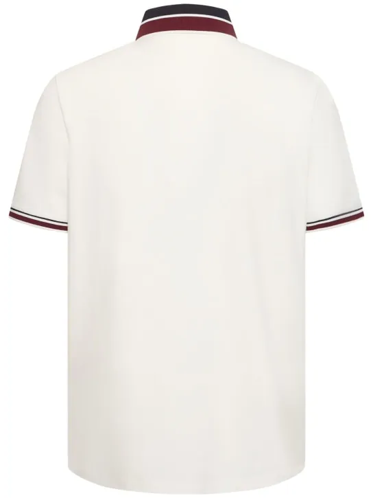 Moncler   Logo cotton piquet polo shirt 