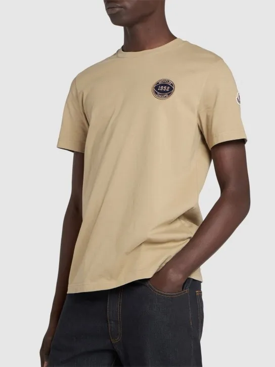 Moncler   Logo patch cotton t-shirt 