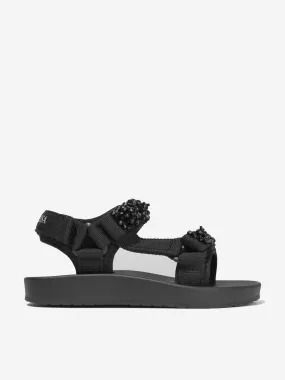 Monnalisa Girls Techno Soft Sandals in Black