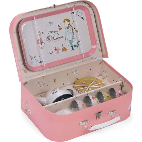 Moulin Roty Suitcase - New Tea Party Metal Set The Parisiennes