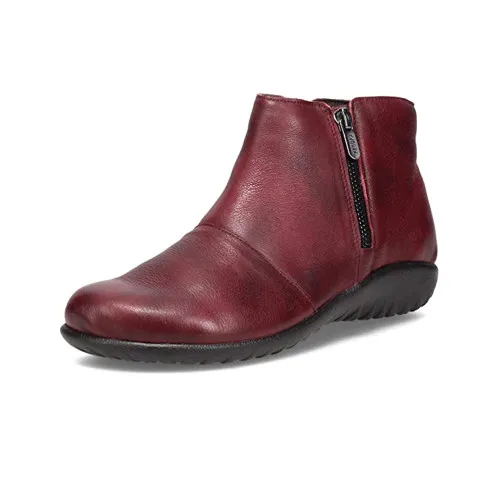 Naot Women's Wanaka Ankle Boot Soft Bordeaux Leather