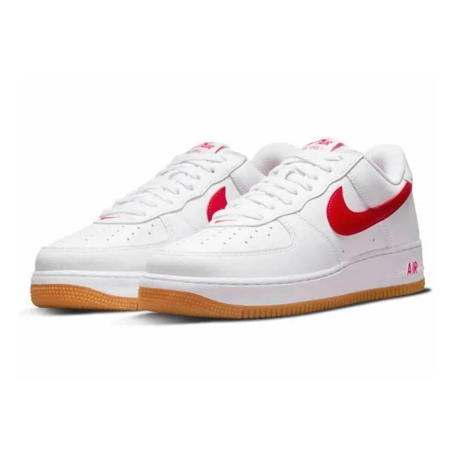 Nike air force 1 '07 low (since 82/ color of the month/ white/ university red/ gum yellow) men us 8-13 dj3911-102