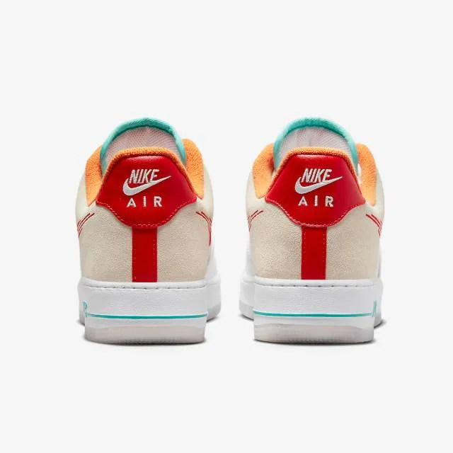 Nike air force 1 '07 premium (leap high/ summit white/ white/ washed teal/ university red) men us 8-