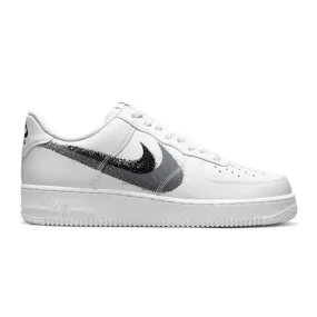 Nike air force 1 '07 (spray paint swoosh/ white/ cool grey/ black) men us 8-13 fd0660-100